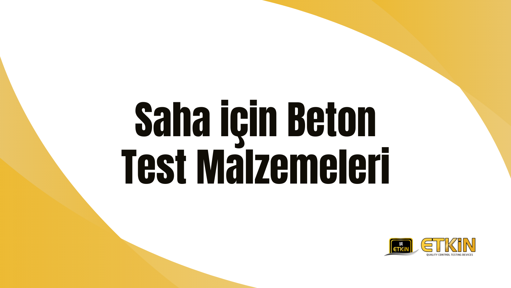 Saha için Beton Test Malzemeleri