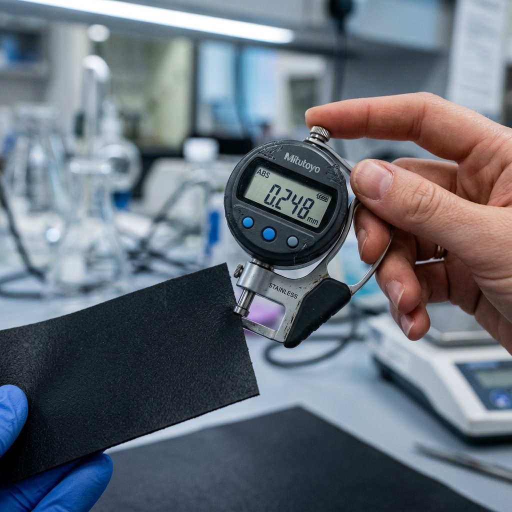 Laboratuvar ortamında membran test cihazı ile hassas kalınlık ölçümü